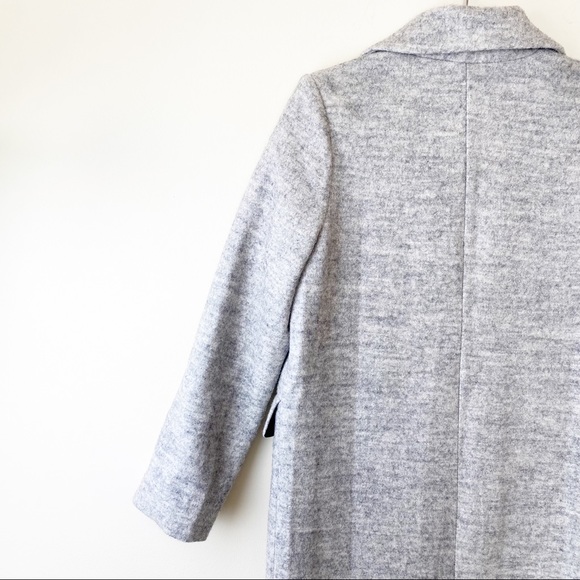 Moussy Single Breasted Gray Cotton Coat Size 3/Large - Picture 3 of 6
